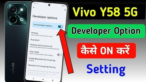 Vivo y58 5g me developer option kaise on kare / how to on developer option in vivo y58 5g me //