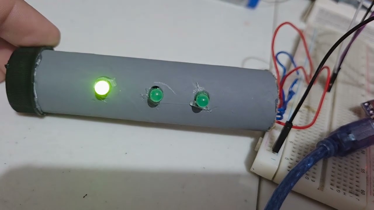 Efecto cascada con luces led 