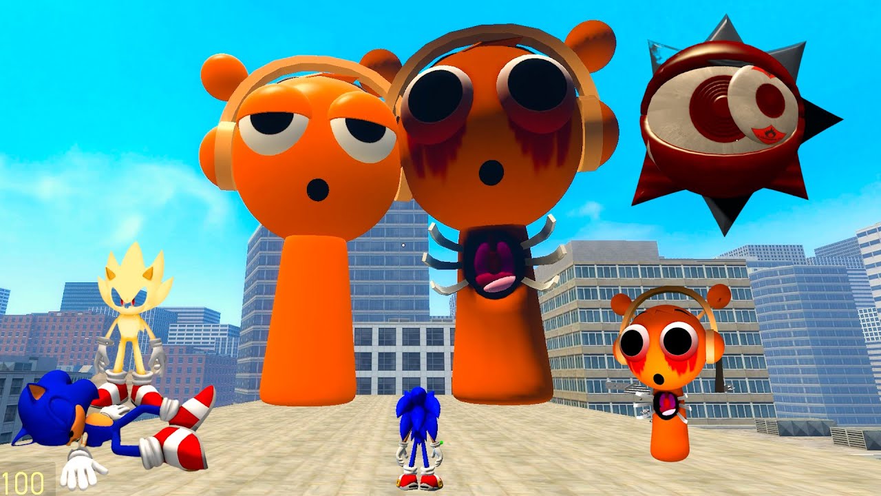 SONIC vs INCREDIBOX SPRUNKI in GarrysMod COFFIN DANCE COVER Story part5