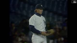 Famous Alvaro Espinoza (NYY)  fields deflected ball, throws Mike Blowers out at first (4/13/90) Profile