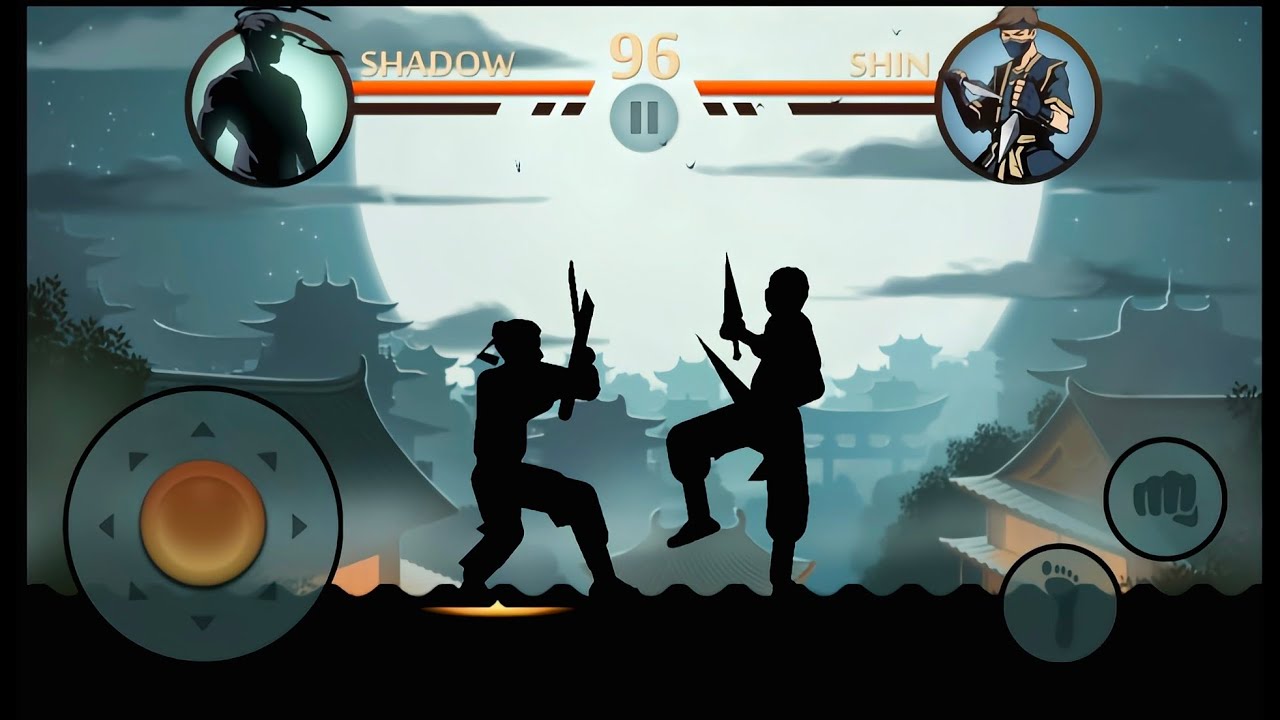 тень шедоу файт 3. силуэт в плаще.