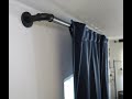 Industrial curtain rods install  review  found on amazon