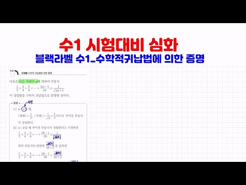 [수1 시험대비심화] 블랙라벨수1_ 111강. 수학적 귀납법에 의한 증명_STEP2 17번, 19번