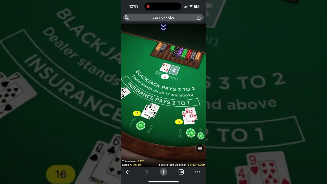 First person blackjack start 100 euro!