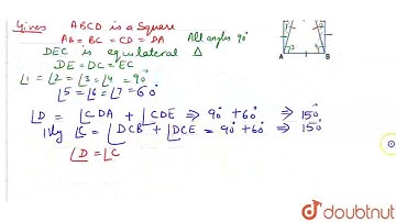ABCD is a square and DEC is an equilateral triangle. Prove that AE = BE. | CLASS 11 | Triangles ...