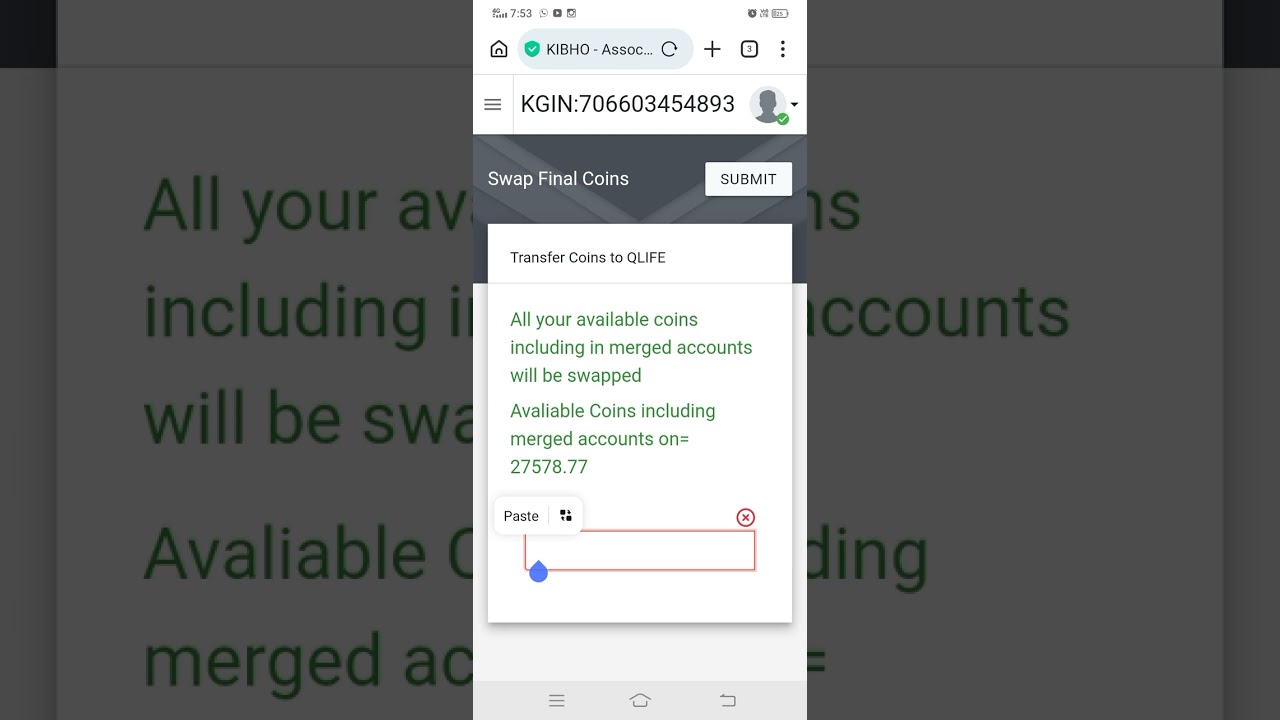 How to BCT coin to D coin swap in Kannada