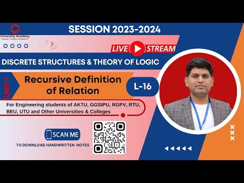 DSTL16: Recursive Definition of Relation | Set Theory& Relations | Discr...