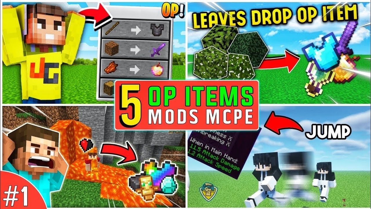 Top 5 OP LOOT mods for Minecraft pocket edition 1.19 || best op items ...