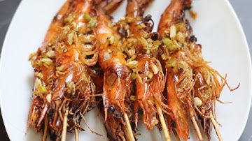 Tôm Nướng Sa Tế Bằng Nồi Chiên Không Dầu