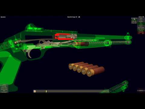 Benelli M4 Super 90 Firing in Slow Motion (Combat semi-automatic shotgun)