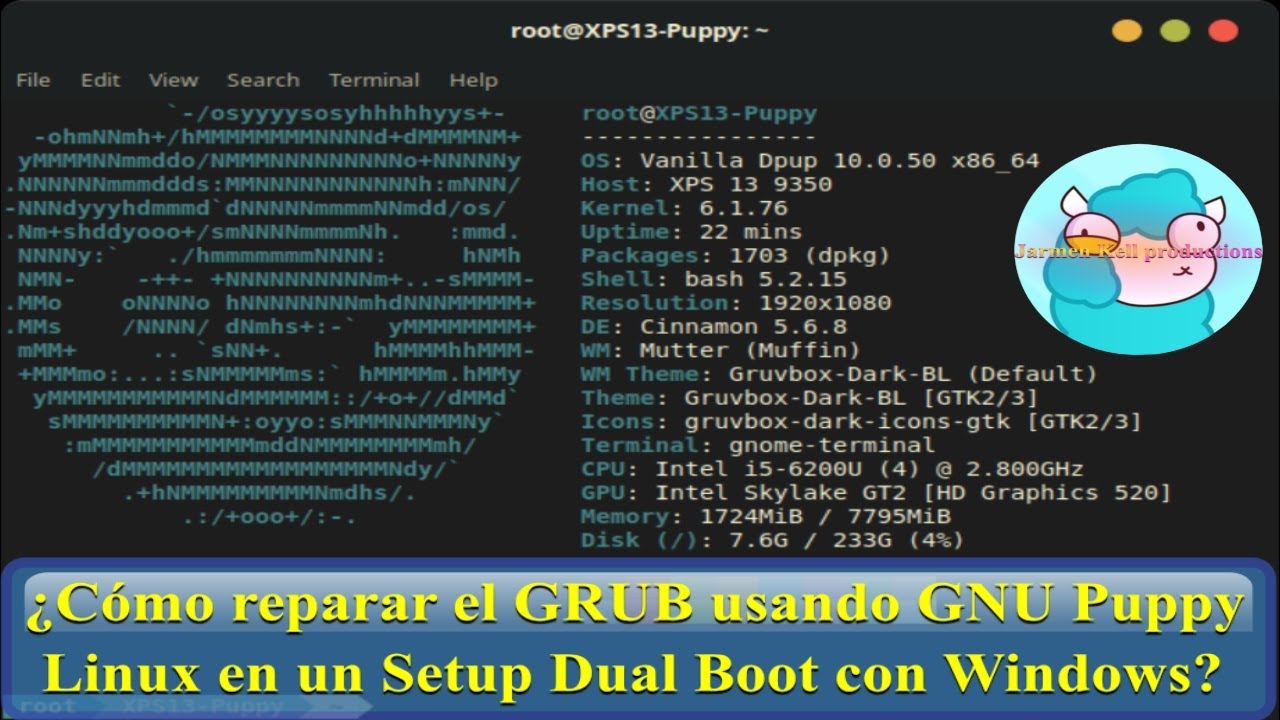 Tutorial: ¿Cómo reparar el GRUB usando GNU Puppy Linux en un Setup Dual ...