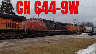 BNSF 7585 LEADS A SAND TRAIN WEST