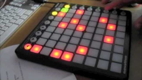 Novation Launchpad: MonomeEmu + SevenUp (First Jam)