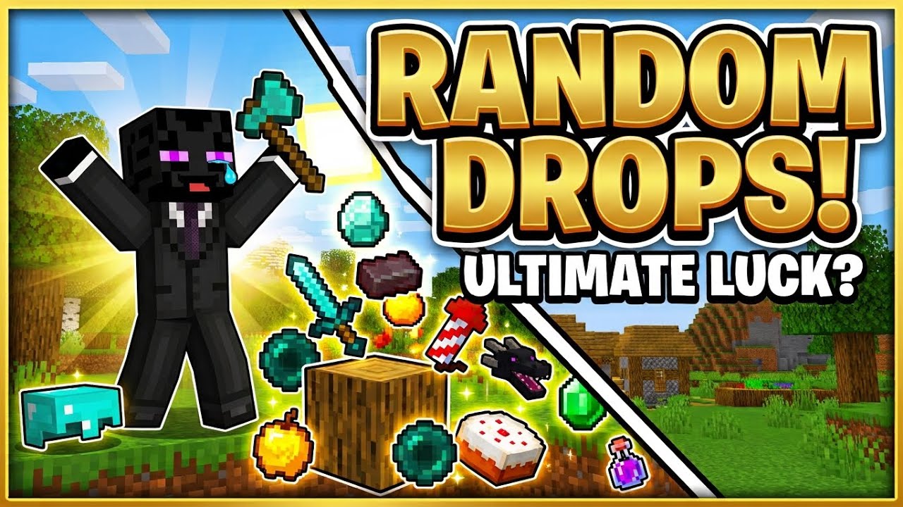 Minecraft but drops are RANDOM… - YouTube