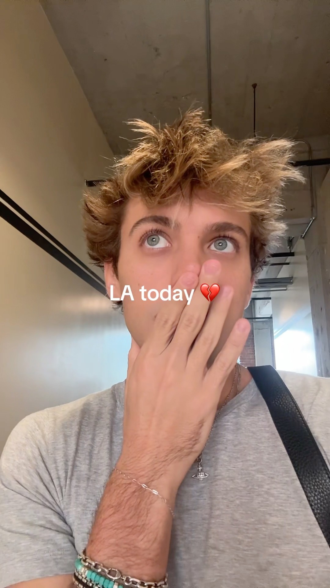 the aftermath of the LA fires from DTLA :/ sending love to everyone affected ? #lafires