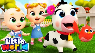 Nico and Nina Play with Lola the Cow | Kids Songs & Nursery Rhymes by Little World
