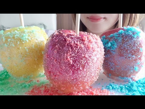 【咀嚼音】ポッピングりんご飴を作って食べる【ASMR/EATINGSOUNDS】