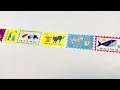 Animals postage stamp washi tape Whale Panda Giraffe Bear Zebra Dog Penguin Cat masking tape