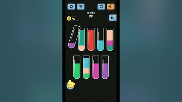 Water Color Sort Level 77 Walkthrough Solution iOS/Android | user help | #watercolor#shorts#level77