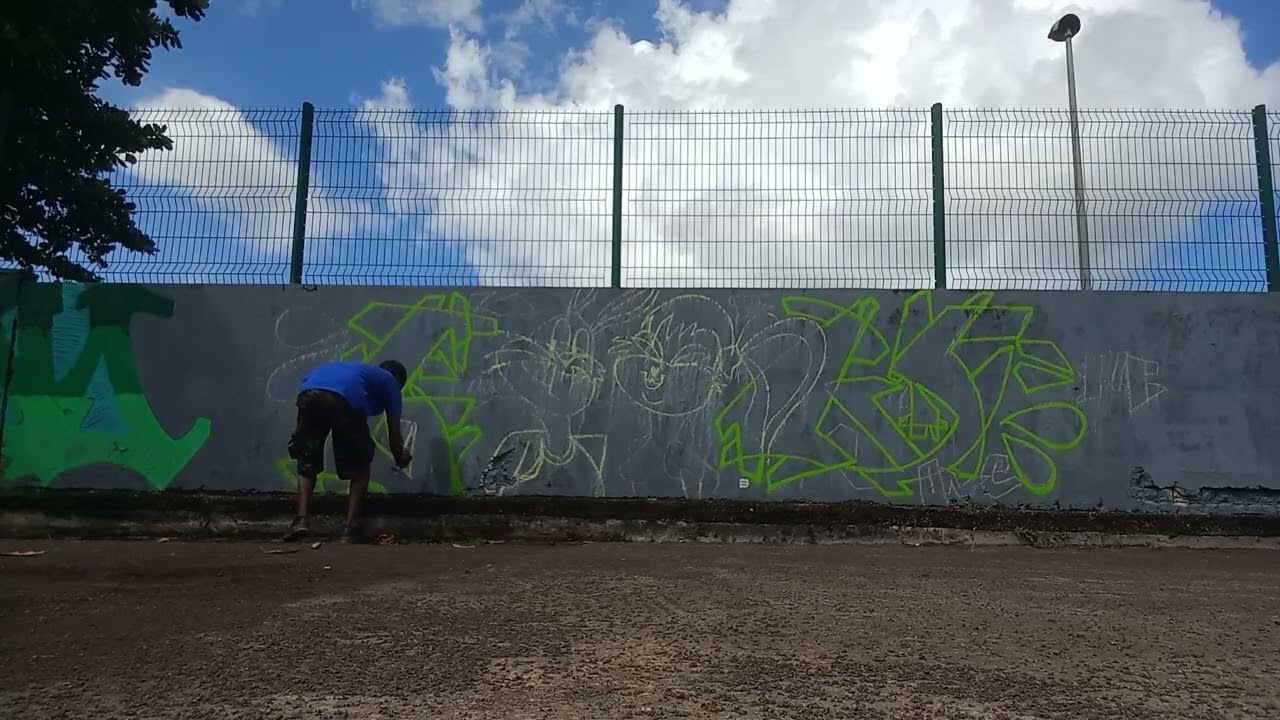 Graffiti spraypaint TOON  at SPACE JAM graffiti jam, Abymes Guadeloupe .