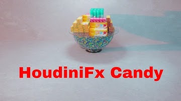 Houdini Fx candy explosion from vinding machine