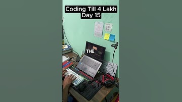 Day 15 Coding Till I get 4 lakh #Dsa #coding #flutter #computer  #tech #startup #internship #python