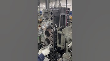 Watch the heart of power come together—precision, strength, and craftsmanship in every step #engine