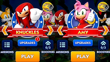 Sonic Dash KNUCKLES VS AMY Android iPad iOS Gameplay HD