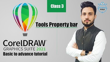 Corel Draw 2021 tools property bar class # 3 | Free Training in Urdu | coreldraw 2021