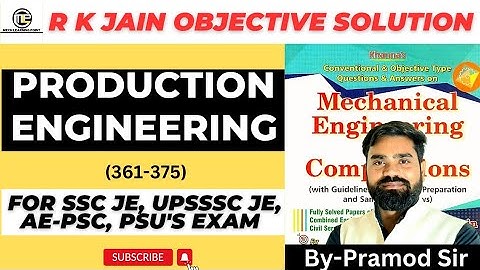R k jain Production engineering mcq| Rk jain Mechanical objective solution|Production technology mcq