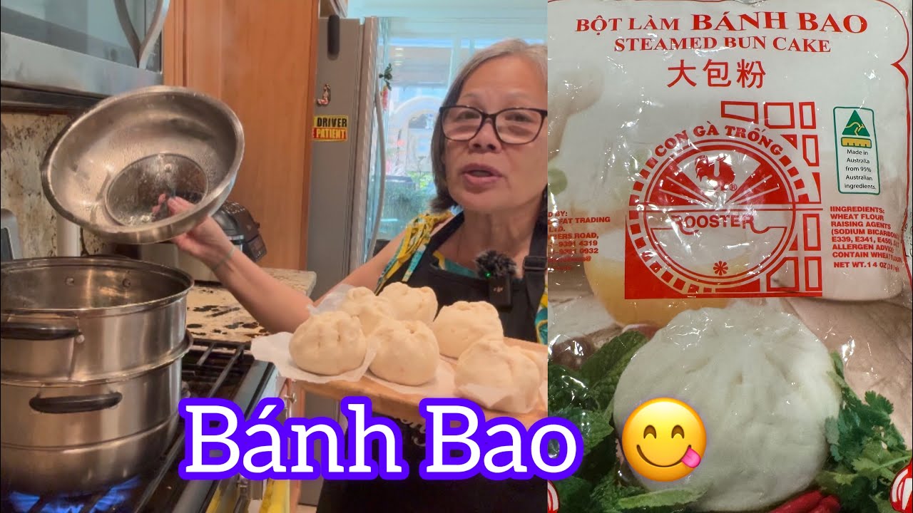 Vlog 608: Bánh Bao,Chia Sẻ cách làm bột hiệu con gà trống Trắng xốp nở to