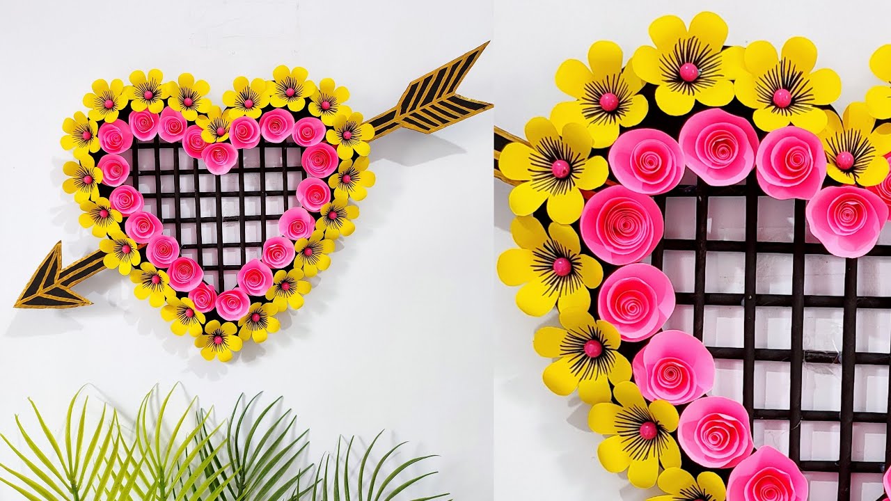 Diy Paper flower wall hanging craft Paper crafts for home decor