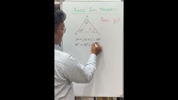 Angle sum property triangle #class8thmaths #ytshorts #viralshorts #cbseboards #class10 #compititive