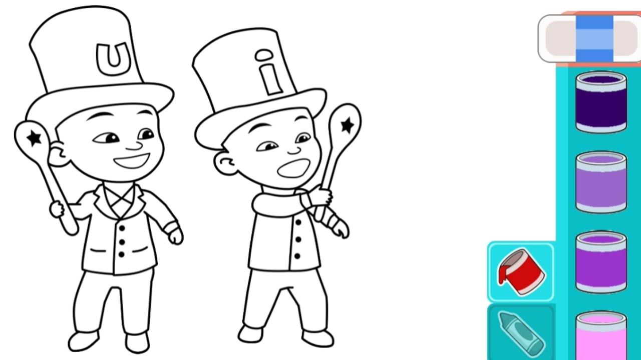 Gambar Kartun Upin Ipin Untuk Mewarnai