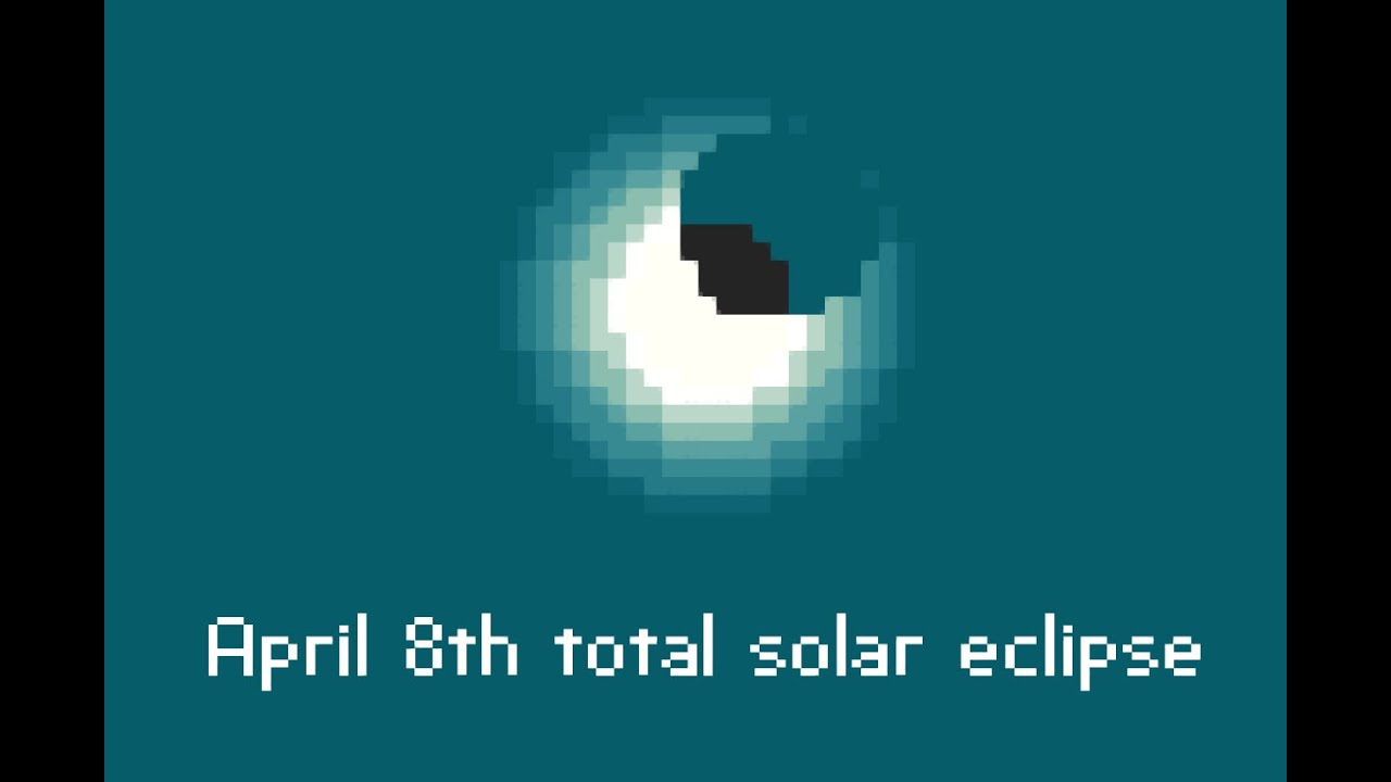april 8th 2024 total solar eclipse but in a voxel game - YouTube