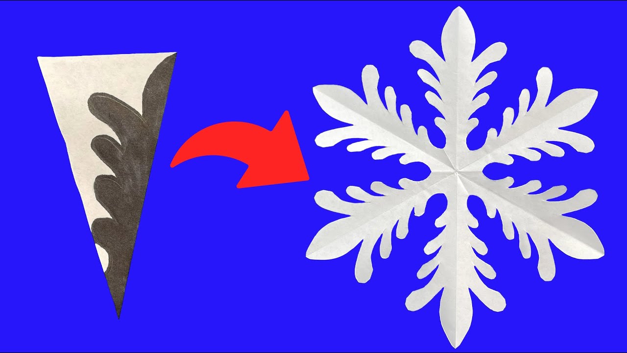 Comment faire un flocon de neige en papier 8 Kirigami Flocon de neige