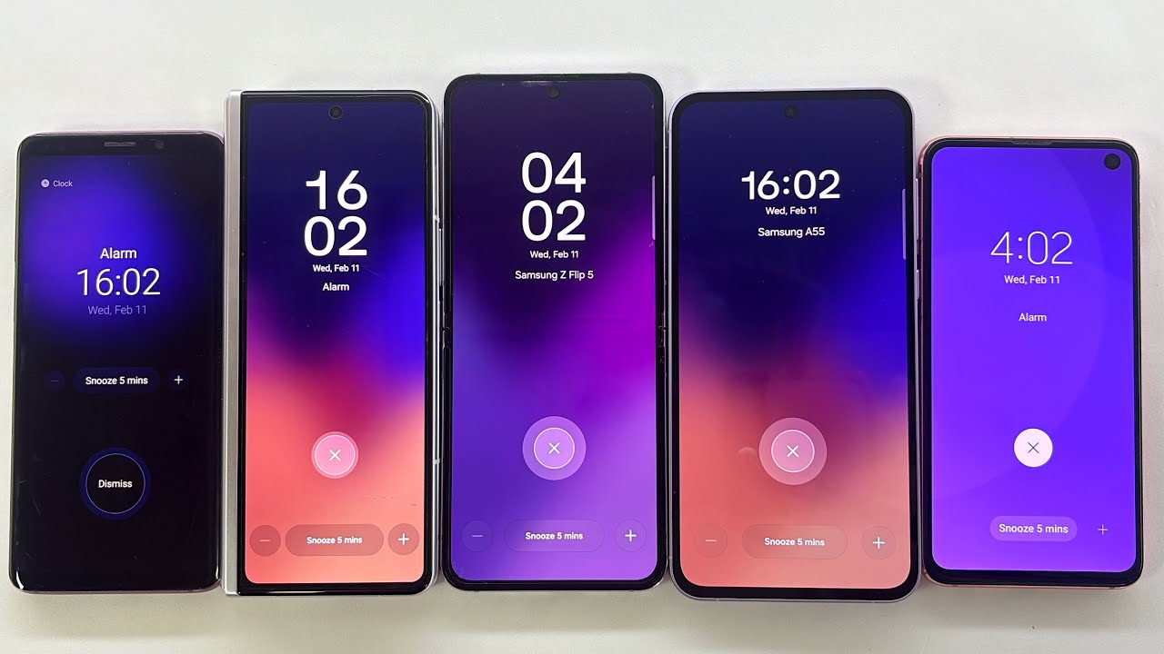 Alarm Clock + Timer Samsung Z Fol3, Z Flip 5, Galaxy A55, Galaxy S10e, Galaxy S9 