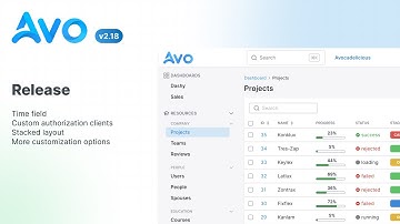 Avo 2.18 for Rails - Time field, custom authorization clients, stacked layout, more customizations