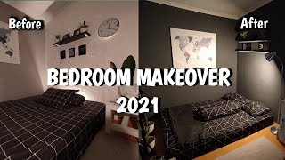 ROOM MAKEOVER | Minimalist Dark Grey | Aesthetic Bedroom