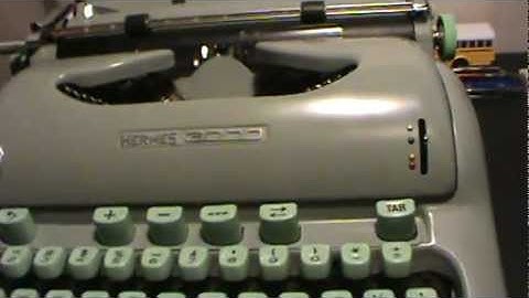 1961 Hermes 3000 Portable typewriter.