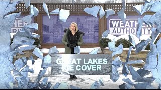Great Lakes ice cover & lake effect snow!