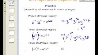 6.1 Properties of Exponents.wmv