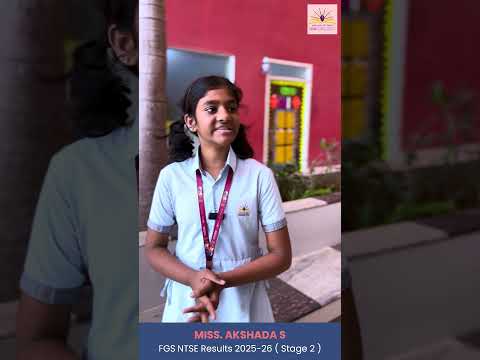 FGS NTSE Scholar – Akshadha S Vinoth (Grade 7)
