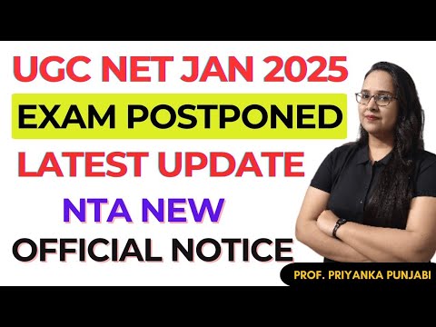 Exam Postponed ! Big Update NTA New Notice ! UGC NET Dec 2024 Exam ...