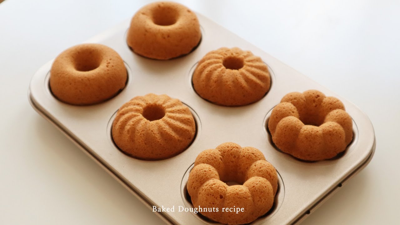 [초간단!] 오븐에 구운 도넛 만들기 Baked doughnuts recipe