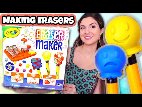 Testing CRAYOLA ERASER MAKER Craft Kit - Make Your Own Custom Erasers!