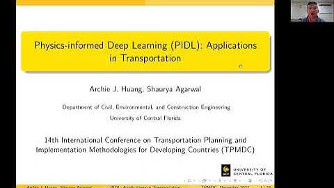Physics-informed Deep Learning (PIDL): Applications in Transportation - Part 1