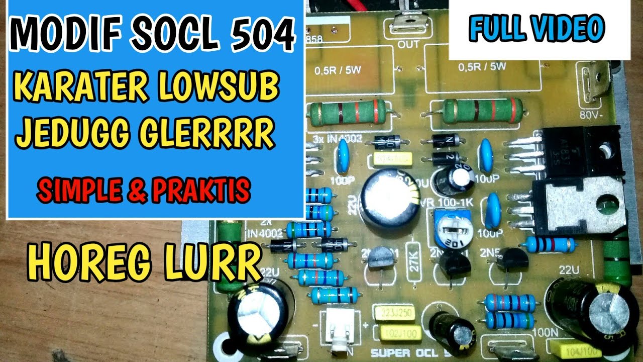 #modifsocl504lowsub MODIF SOCL 504 LOW SUB HOREGG - YouTube