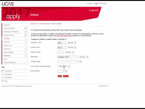 How to complete your UCAS Form - Choices Section