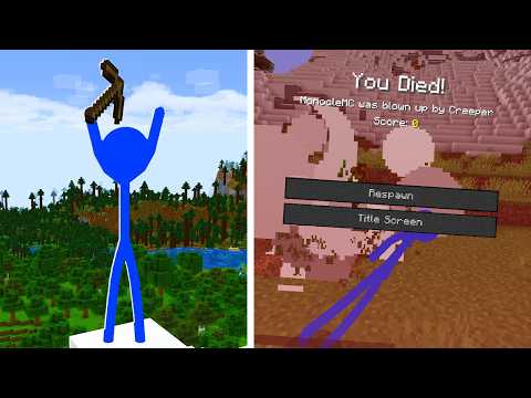 Playing Minecraft as a Stickman was a DISASTER thumbnail
